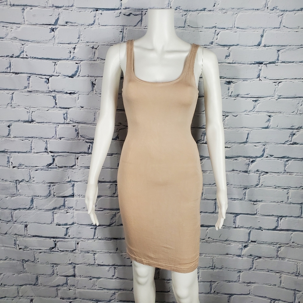 Lovers + Friends Beige Fitted Mini Dress